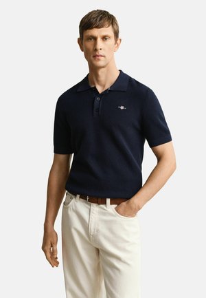TEXTURED - Poloshirt - evening blue