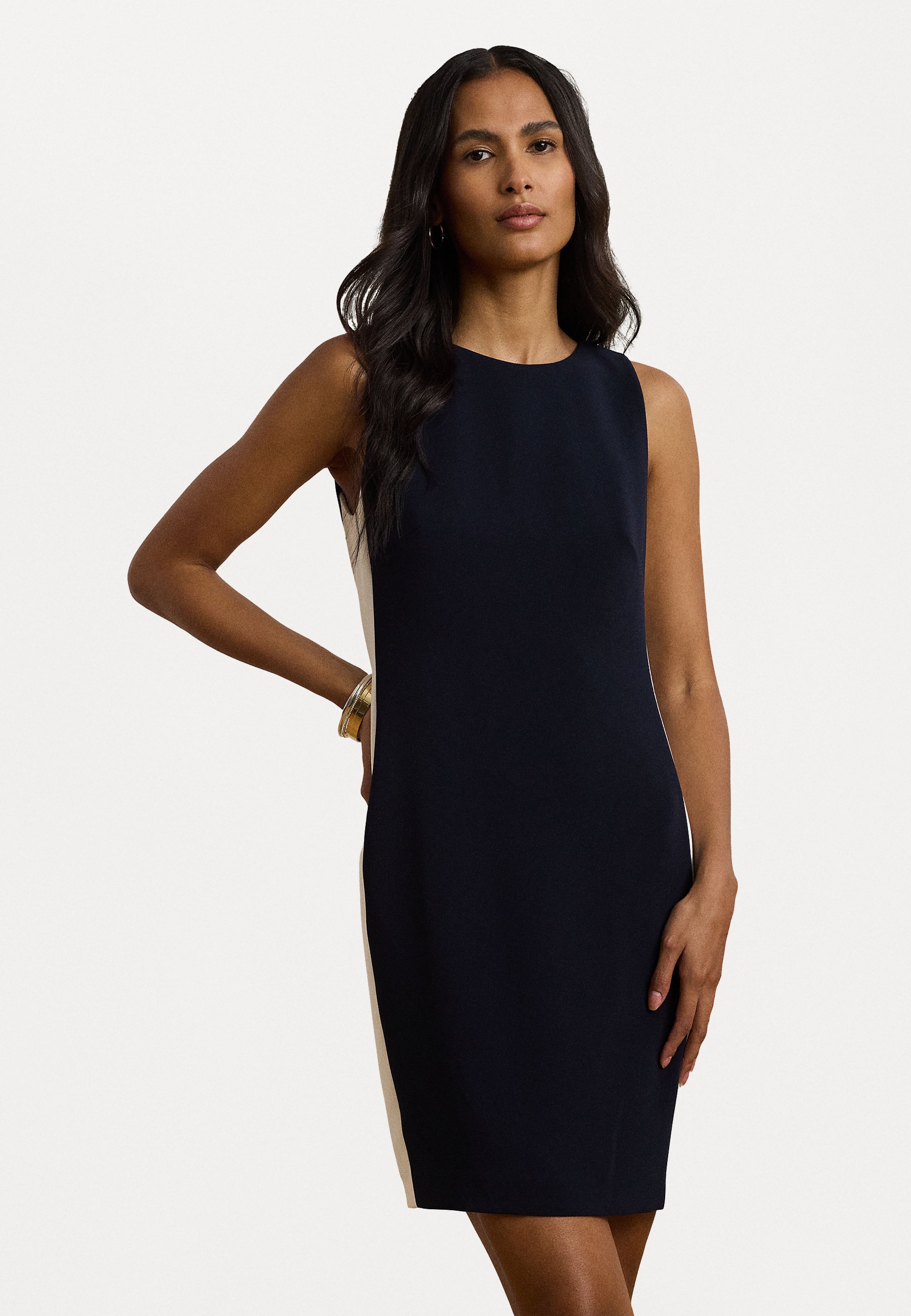 Lauren Ralph Lauren TWO TONE CREPE SHEATH DRESS - Day dress