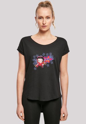 BETTY BOOP PURPLE STARS AND DOTS - Print T-shirt - schwarz