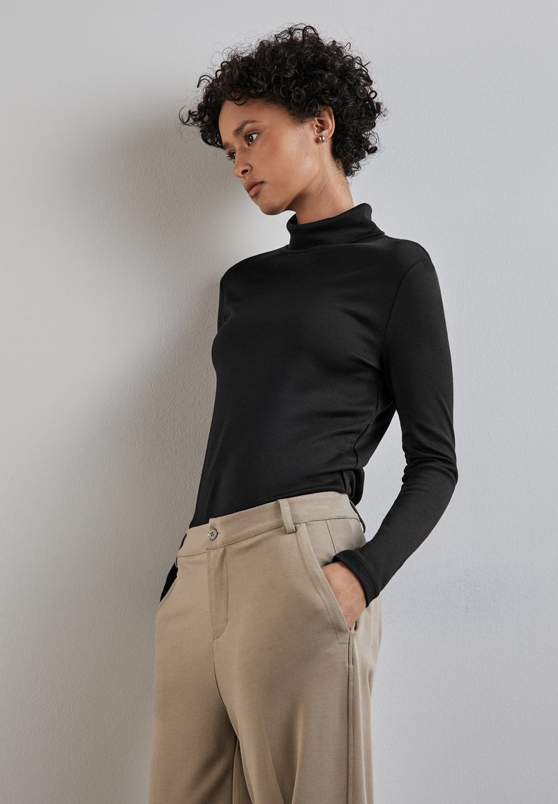 Cecil MIT ROLLKRAGEN - Langarmshirt - schwarz