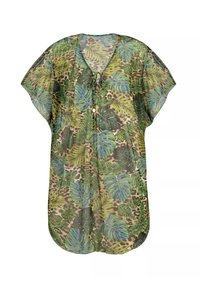 Niewybrane, tunika plażowa oversize, tropikalny wzór