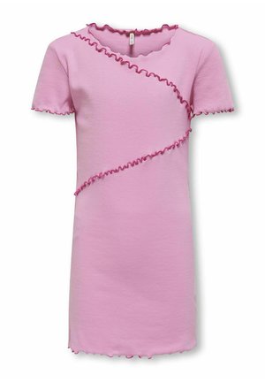 SCHNITT RUNDHALS KURZES  - Abito in maglia - begonia pink