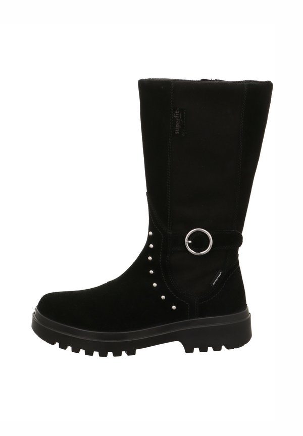 Cowboy-/Bikerstiefelette - schwarz