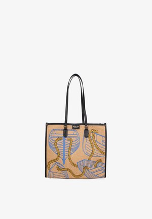 My Best Bag, ATENA - HAND BAG - Shopping bags - beige with print