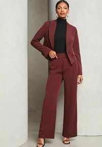 Lipsy WIDE LEG D RING - Kelnės - burgundy red