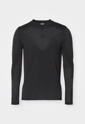 adidas Performance SEAMLESS LONG SLEEVE  - Langærmet T-shirt - black/grey six