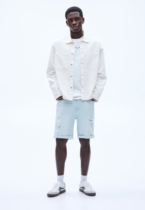 RIPPED BERMUDA  - Denimshorts - light blue denim