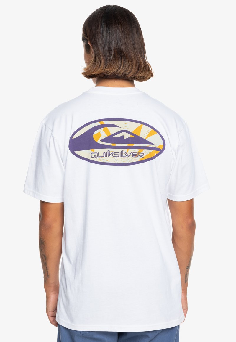 Quiksilver RETRO LINK SS - Print T-shirt - white