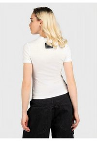 Versace Jeans Couture CROP - T-shirt con stampa - bianco