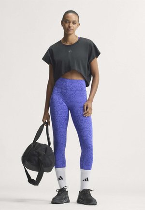 adidas Performance, Optime PrimeLift Snake 7/8 - Tights - solar purple pure purple