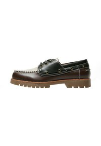 THREE-TONE MOC TOE - Boat shoes - black