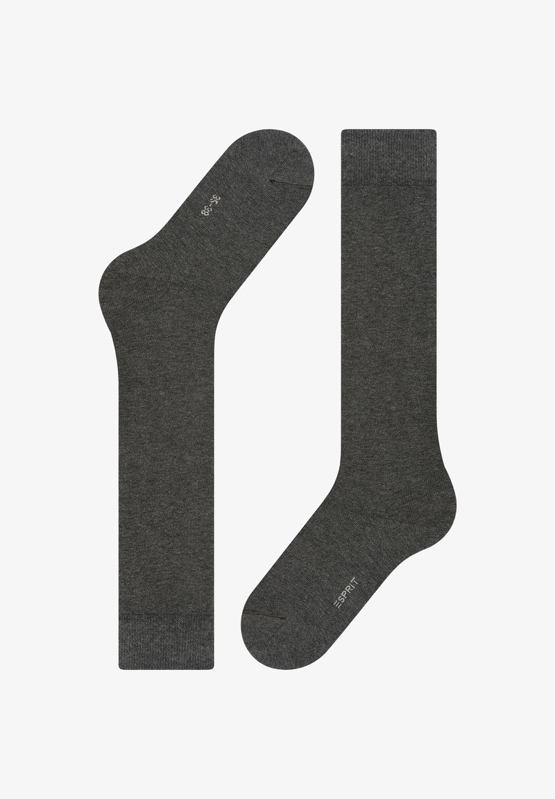 Esprit BASIC PURE - Kniestrümpfe - anthra mel