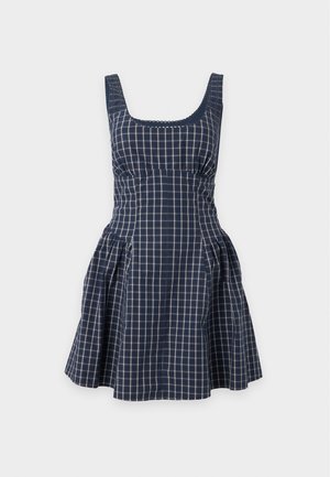 Abercrombie & Fitch, DYLAN DIPPED WAIST CHECK - Φόρεμα ημέρας - dark blue