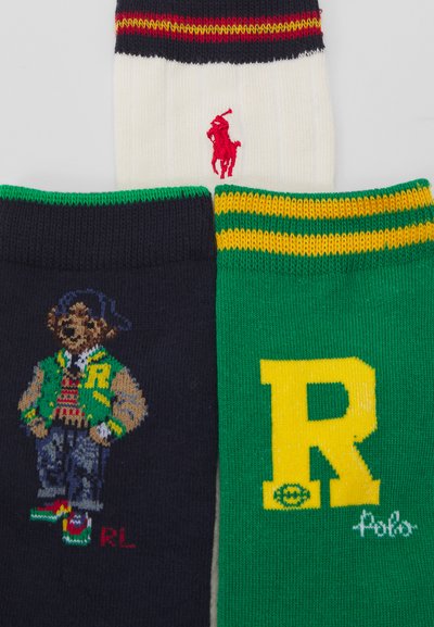 Polo Ralph Lauren CREW SOCK UNISEX 3 PACK - Chaussettes - multi-coloured