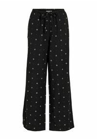 MID WAIST - Auduma bikses - black beauty