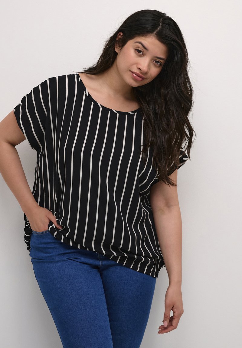 Kaffe Curve BELLA STANLEY - Blouse - black chalk stripe