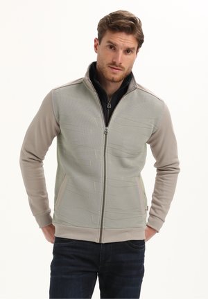 Sweater met rits - taupe