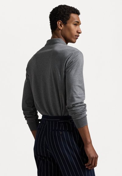 Polo Ralph Lauren CUSTOM SLIM SOFT COTTON POLO SHIRT - Bluză cu mânecă lungă - fortress grey heather