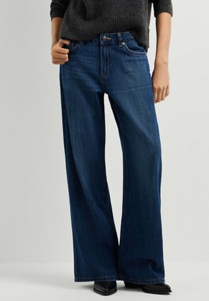 Pepe Jeans, LINA MW WIDE LEG CLASSIC MID BLUE DAMAGE - Дънки с широк крачол - denim