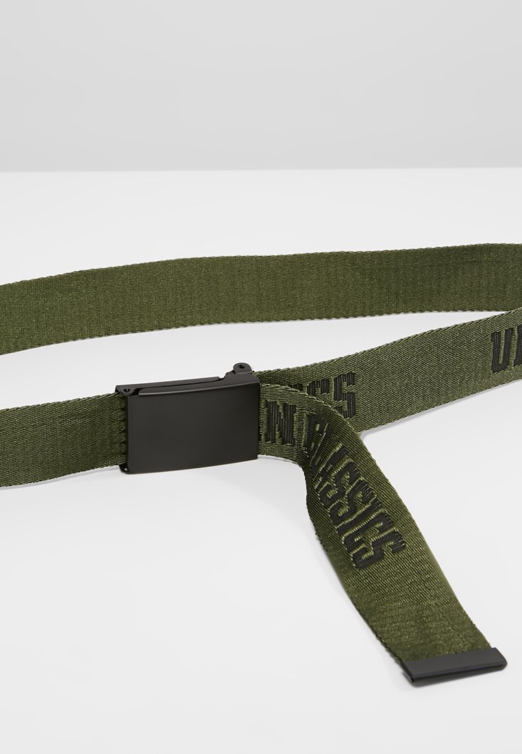 Herren Gürtel klassisch | Urban Classics LOGO BELT Gürtel black/darkolive/black/schwarz - PY67591 Herren Gürtel klassisch | Urban Classics LOGO BELT Gürtel black/darkolive/black/schwarz - PY67591