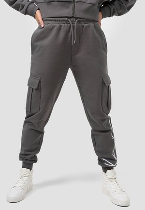 SIGNATURE CARGO - Tracksuit bottoms - dark grey