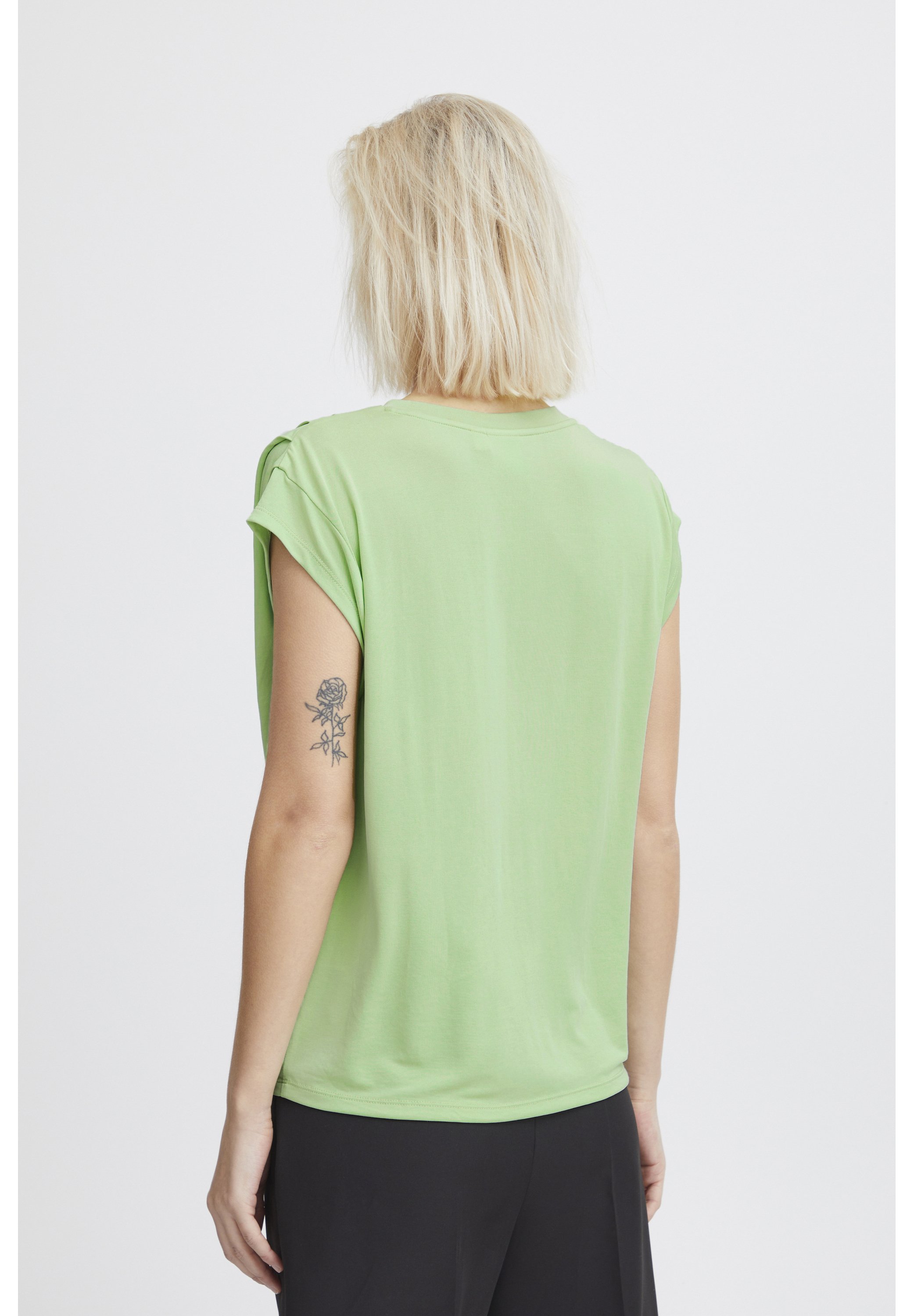 売れ筋商品|||イチ Tシャツ レディース トップス IHLisken - Print T-shirt - sprucestone 241149-01.jpg