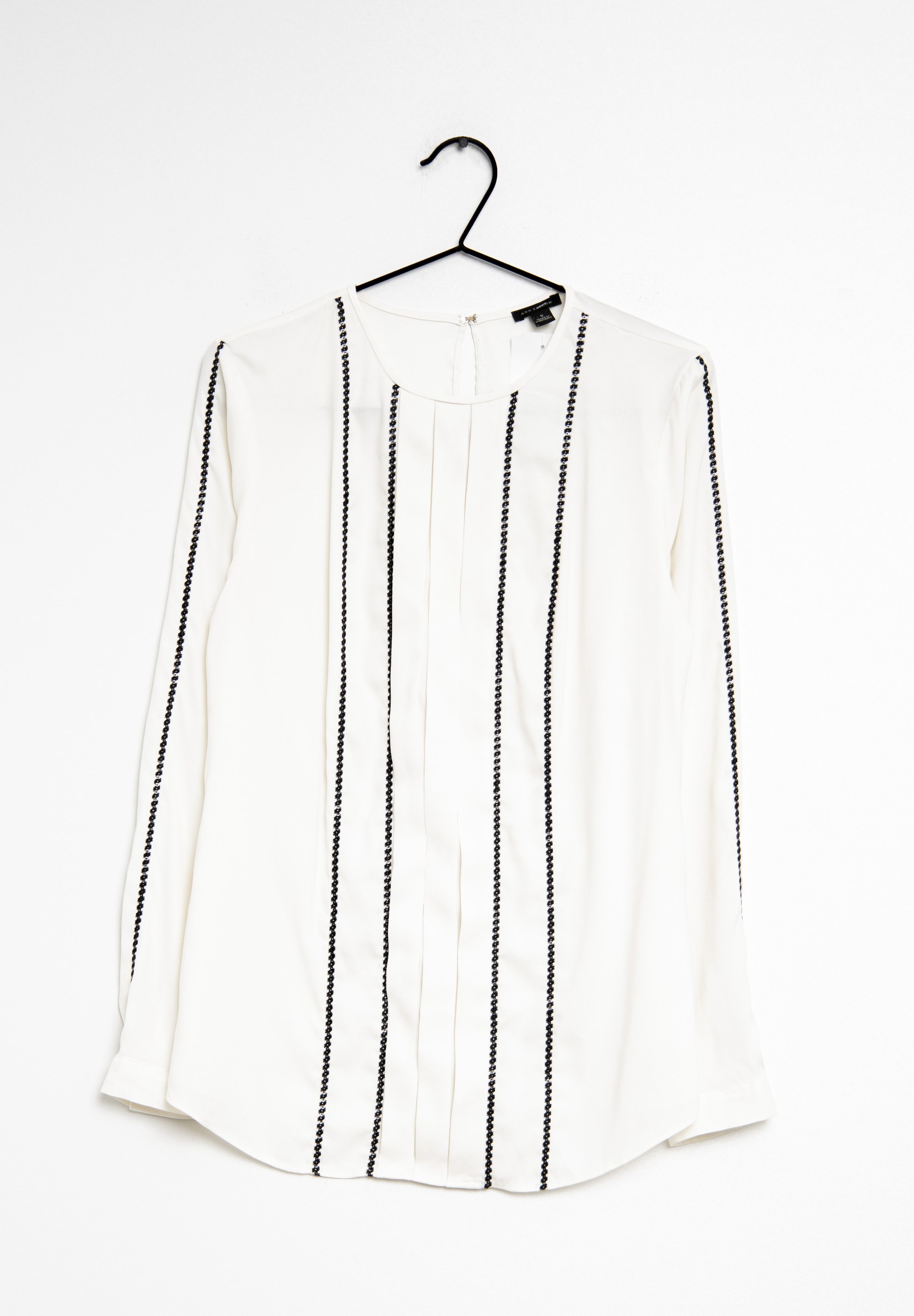 Chemise Manches Longues Ann Taylor Femme – Taille S, Noire/gris, Neuve Avec étiquettes