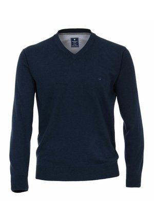 BUNDLE MIT V-AUSSCHNITT IN VERSCHIED - Jumper - blau