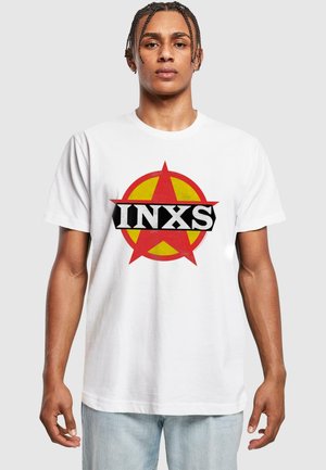 INXS - CIRCLE STAR LOGO  - Print T-shirt - white