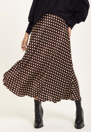 POLKA DOT - A-line skirt - brown