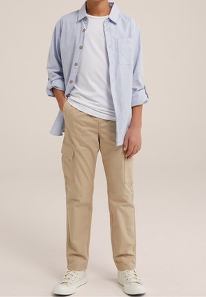 WE Fashion BLUE RIDGE - Cargobroek - Kapsáče - beige