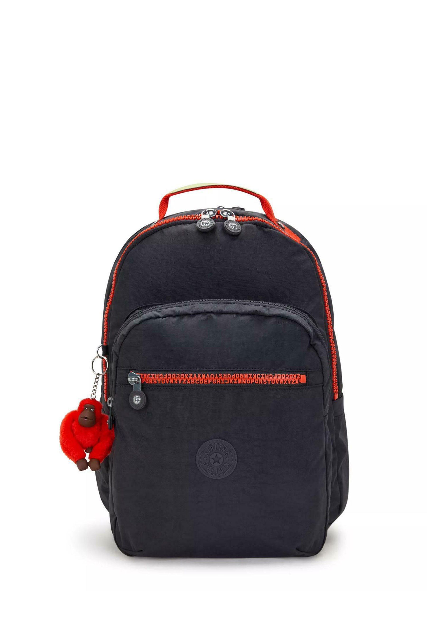 Kipling SEOUL LAP BTS+ - School bag - iron letter fun/dark grey 