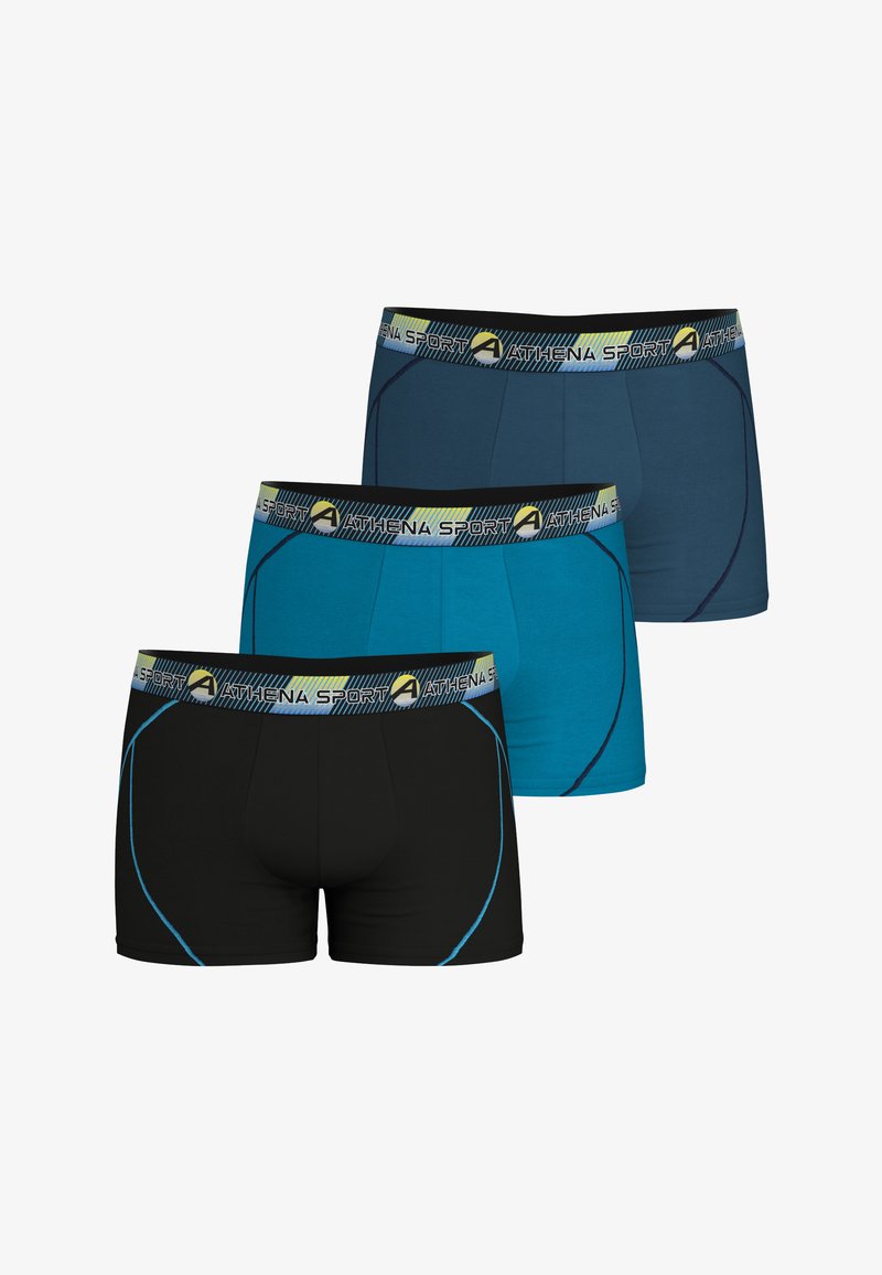 Athena LOT DE 3 BOXERS HOMME TRAINING - Boxers - noir lac croisière