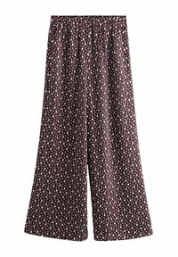 Next FIT - CRINKLE POLKA DOT WIDE - Tygbyxor - burgundy red ecru cream