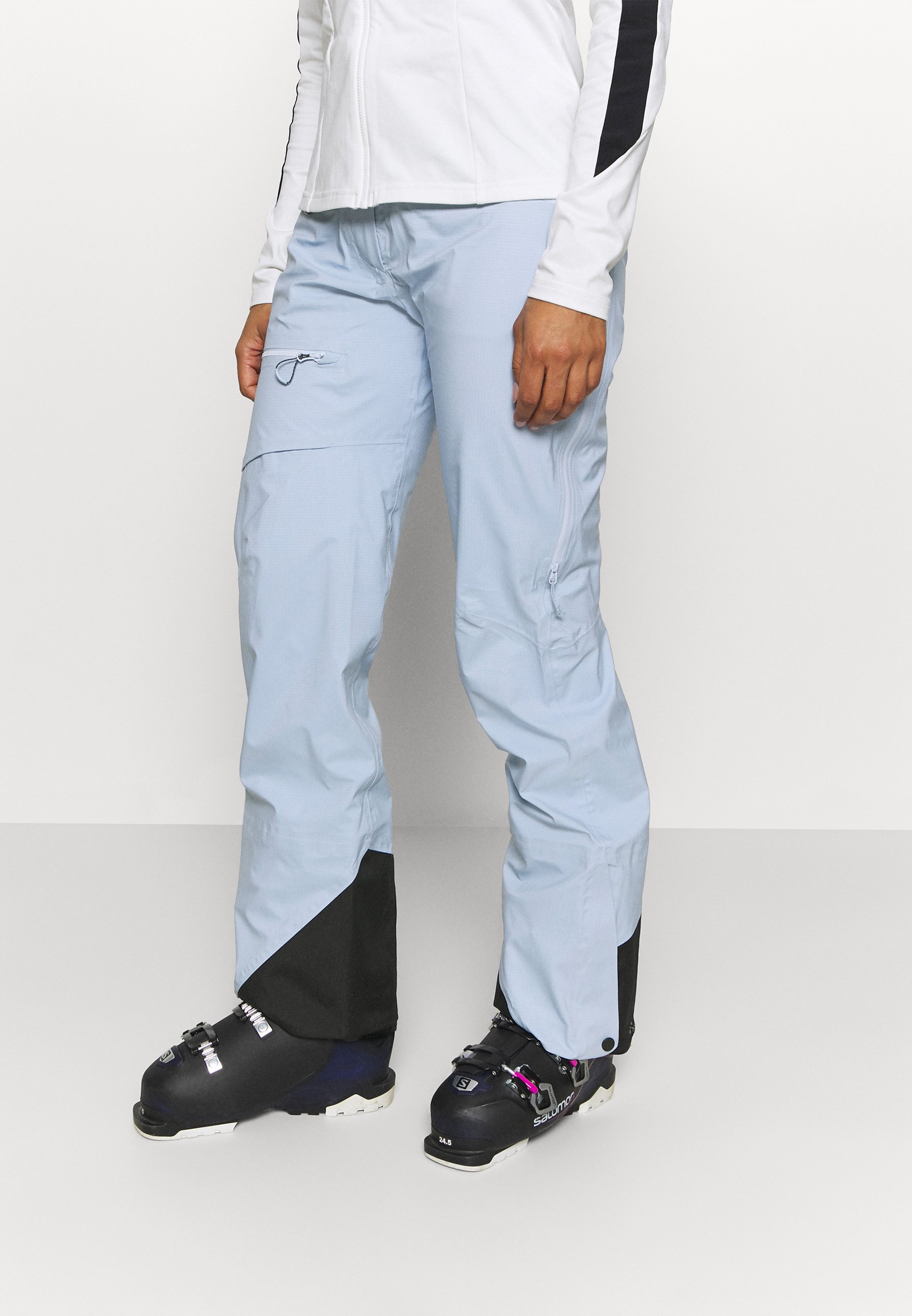 light blue snow pants