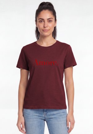 watapparel, AMORE - T-shirt print - burgundy