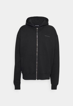 Felpa con zip - dark brown