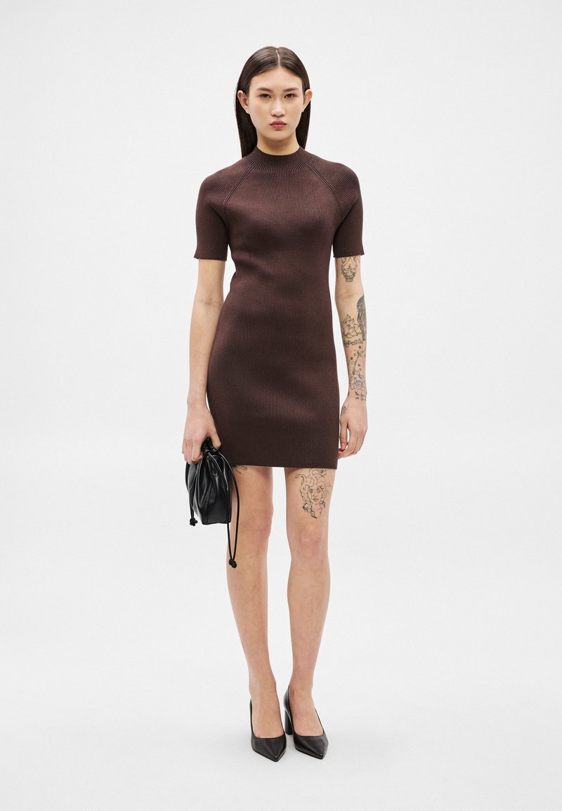 Calvin Klein Jeans MINI DRESS - Shift dress - brown cork/brown -  Zalando.co.uk