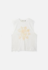 SLEEVELESS RAW EDGES SUMMER CLUB IBIZA - T-shirt med print - off white