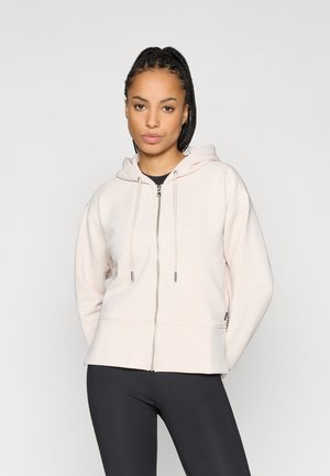 DKNY TECH OTTOMAN FULL ZIP HOODIE WITH POCKETS - Sweatjakke - sand