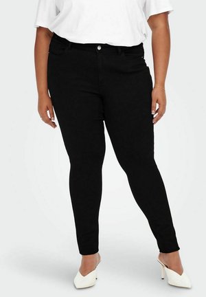 CURVY CARSALLY MID - Jeansy Skinny Fit - black denim