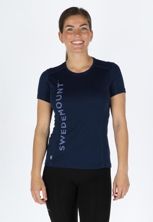 TRAINING LOGO  - T-shirt till träning - navy melange lt blue melange