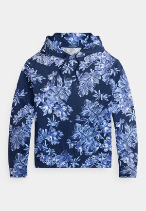 TROPICAL-PRINT SPA TERRY HOODIE - Φούτερ - tropical newport navy