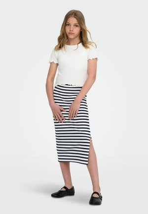 ONLY GIRLS, SKIRT KOGNELLA SKIRT MIDI SKIRT SET - Falda acampanada - cloud dancer