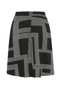 Kaffe DONNY - A-linjainen hame - black beige graphic lines