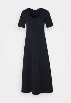 Marc O'Polo DRESS SHORT SLEEVE DEEP ROUND NECK - Trikoomekko - deep blue sea