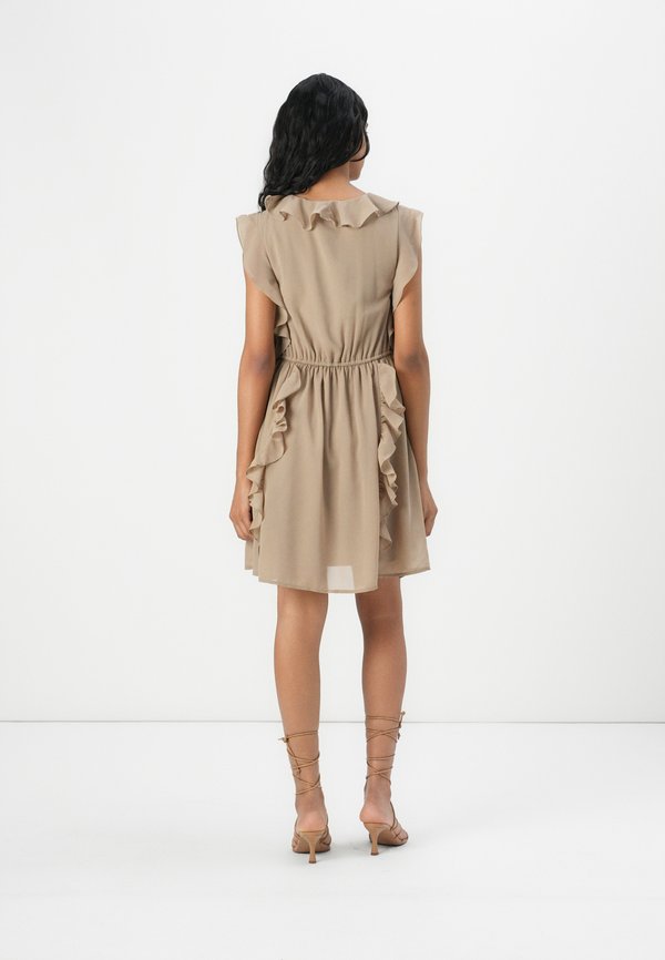 VMCARMEN V NECK SHORT DRESS - Cocktail dress / Party dress - beige4