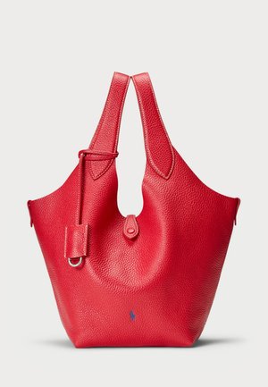 POLO PLAY LEATHER TOTE - Geantă de pânză - cherry