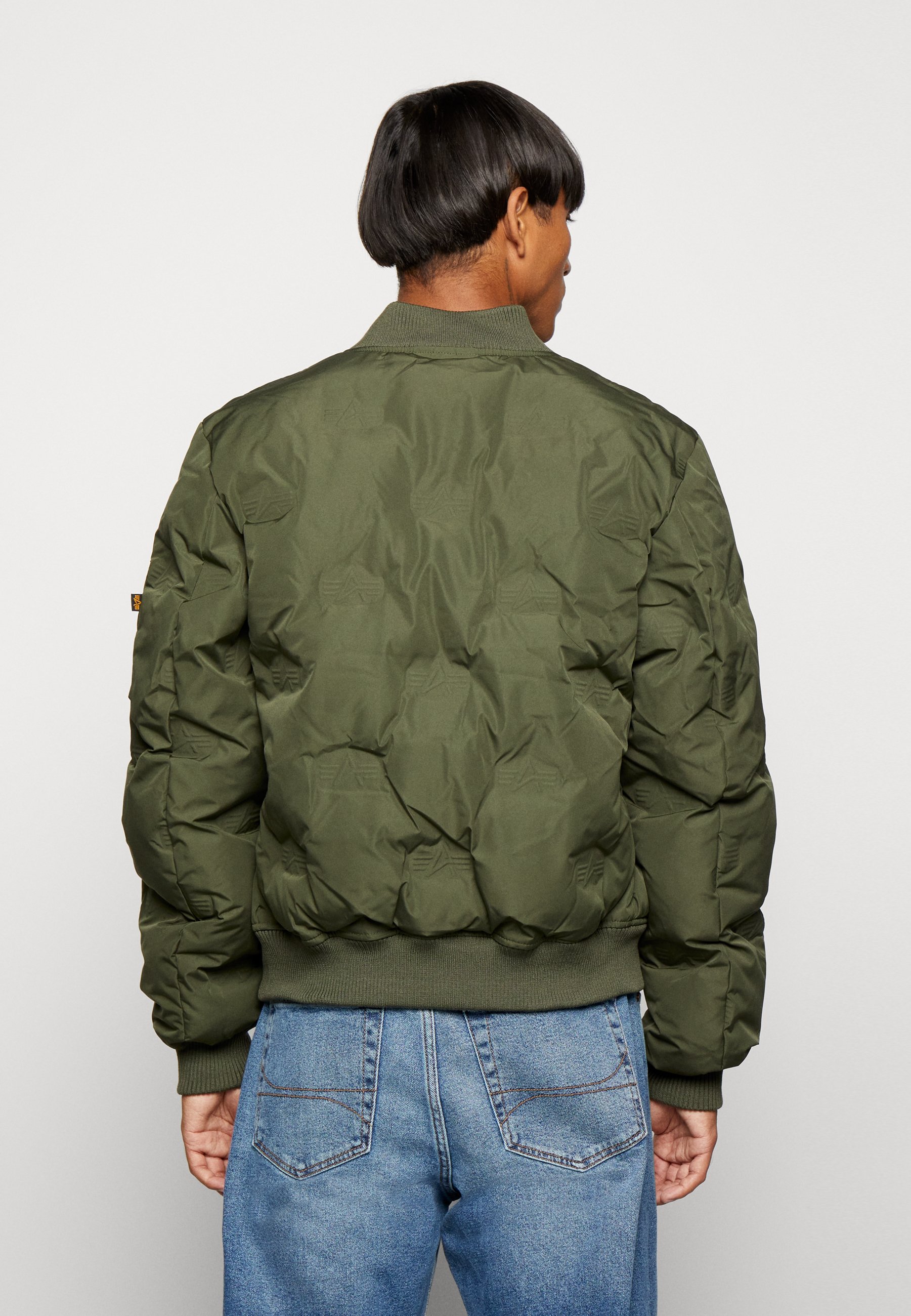 Alpha Industries MA-1 LOGO PUFFER - Bomber Jacket - dark olive