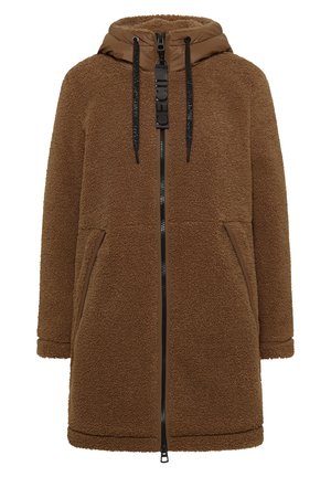 Cecil, STRUKTURMIX TEDDY-MANTEL MIT KAPUZE - Manteau court - dark toffee brown